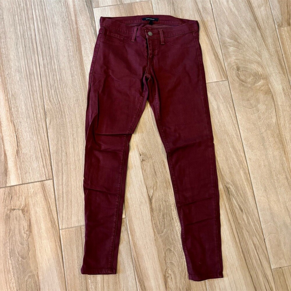Flying Monkey Skinny Jeans Womens Size 28 Burgundy Maroon Mid Rise Stretch